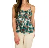 Bishop + Young Athena Peplum Top In Zen Print In Multi