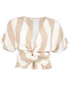 Bishop + Young Brooke Twist Front Top In Neutral