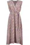 Bishop + Young Butterfly Effect Aeries Wrap Dress In Dusk Paisley In Multi