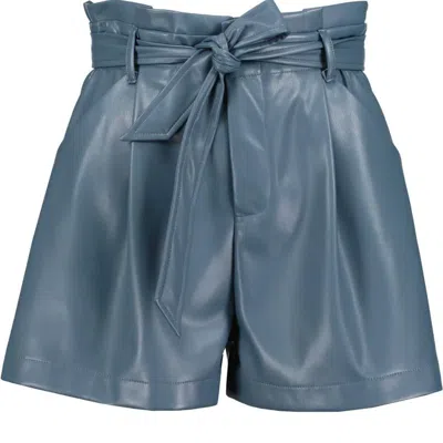 Bishop + Young Caitlin Vegan Leather Short In Cascade In Blue