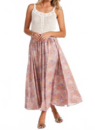 BISHOP + YOUNG CAMRYN SUMMER MIDI SKIRT IN MOSAIC PRINT