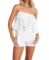 Bishop + Young Capri Scalloped Cami Top In White In White
