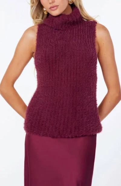 Bishop + Young Colette Sleeveless Turtleneck In Burgundy