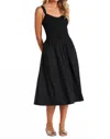 Bishop + Young Corsica Smocked Poplin Dress In Black