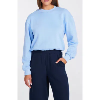 Bishop + Young Cozy Bubble Hem Sweatshirt In Blue