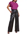 Bishop + Young Dolan D-ring Vegan Leather Pants In Black In Black
