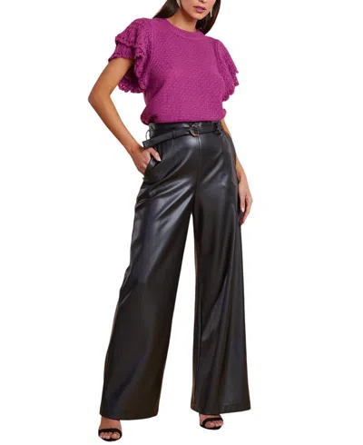 Bishop + Young Dolan D-ring Vegan Leather Pants In Black