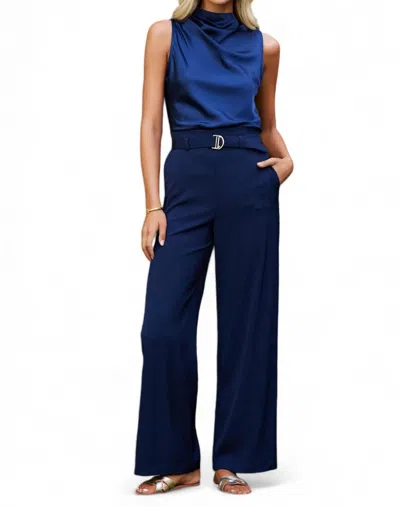 Bishop + Young Dolan D-ring Pant In Marine In Blue