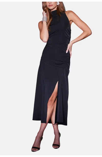 BISHOP + YOUNG ELLE HALTER DRESS IN BLACK