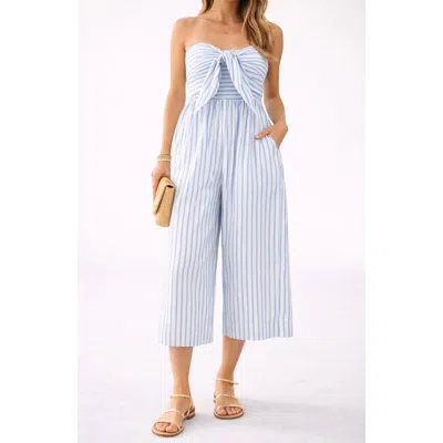 Bishop + Young Elva Stripe Jumpsuit In Blue