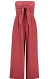 Bishop + Young Elvia Tie Front Jumpsuit In Chai In Multi