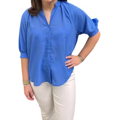Bishop + Young Felina Capri Blouse In Blue