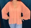 Bishop + Young Femme Blouse In Marigold In Pink