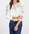 Bishop + Young Flora Texture Pullover In Salt In White