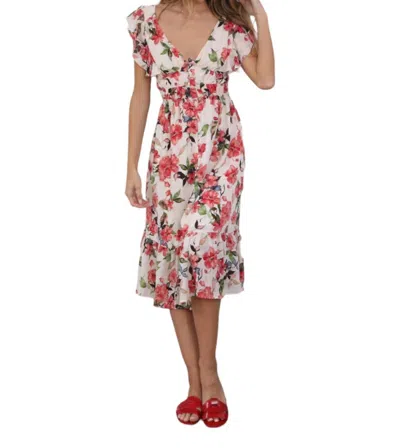 Bishop + Young Floral Santorini Dress In Camilla Print In White