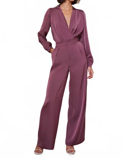 Bishop + Young Fluid Satin Wide Leg Pant In Dusty Rose In Multi
