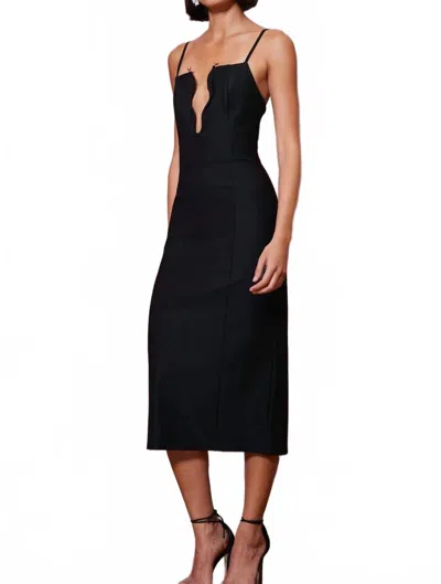Bishop + Young Gigi Ponte Dress In Black In Multi