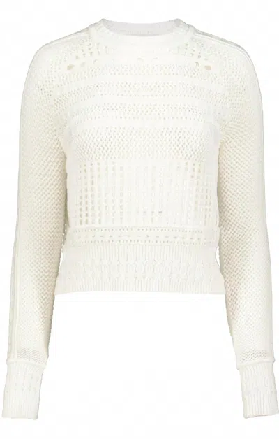 Bishop + Young Good Sport Pointelle Sweater In White