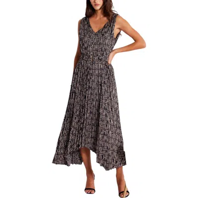 Bishop + Young Highbrow Pleat Dress In Multi