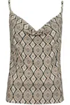 Bishop + Young Holiday Glam Slam Audrina Camisole In Shimmer Print In Multi