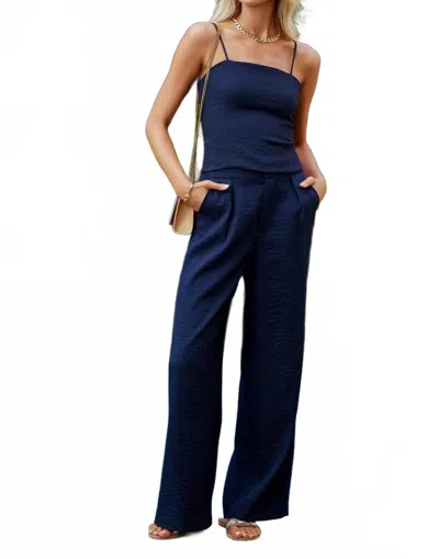BISHOP + YOUNG ILLUMINAE SORRENTO WIDE LEG PANT IN MARINE