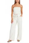 Bishop + Young Jordan Drawstring Pants In Ivory In White