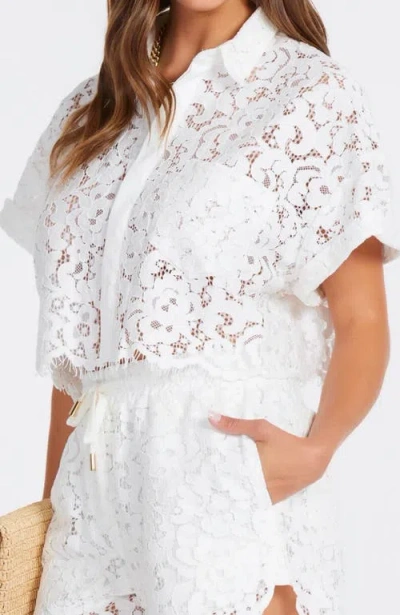 Bishop + Young Josephine Lace Top In Multi