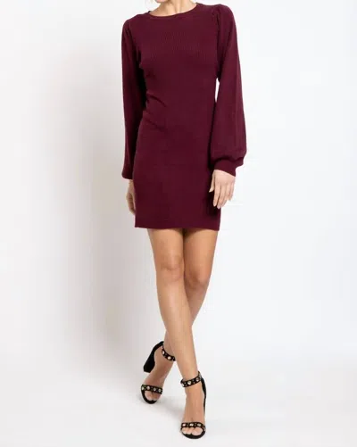 Bishop + Young Kyla Sweater Dress In Heirloom In Red