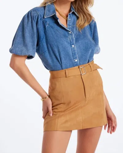 Bishop + Young Laurel Denim Shirt In Blue