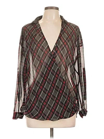 Pre-owned Bishop + Young Long Sleeve Blouse In Brown