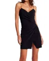 Bishop + Young Malone Faux Wrap Mini Dress In Black