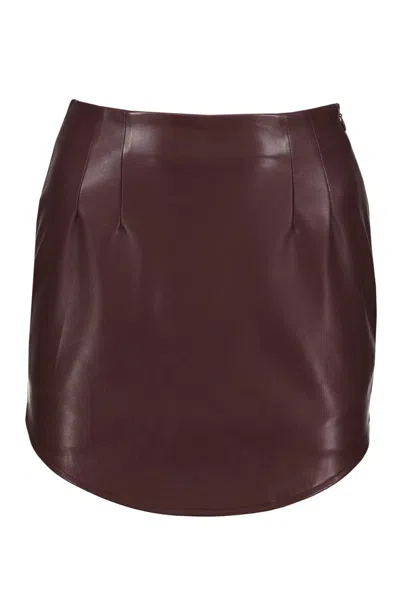 Bishop + Young Marcela Vegan Leather Skirt In Foxy In Black