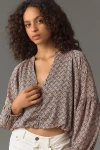 Bishop + Young Maude Bubble-hem Blouse In Pink