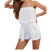 Bishop + Young Mila Strapless Romper In White In White