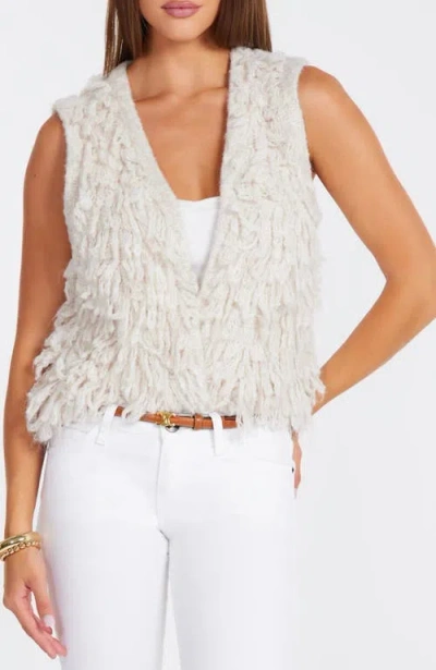 Bishop + Young Miranda Fringe Sweater Vest In White