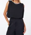 Bishop + Young Monroe Bubble Hem Top In Black