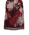 Bishop + Young Moon Light Mile Esme Tie Neck Top In Dahlia In Red
