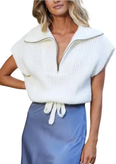 Bishop + Young Nomad Sweater Vest In Cream In White