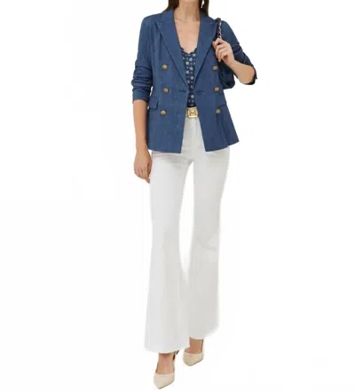 Bishop + Young Parker Double Breasted Blazer In Azul In Blue