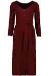 BISHOP + YOUNG POETRY IN MOTION HENLEY SWEATER DRESS IN CURRANT
