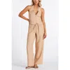 Bishop + Young Positano Drawstring Pant In Golden In Brown