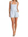Bishop + Young Positano Linen Halter Top In Lake In Blue