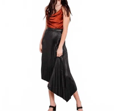 Bishop + Young Presley Pleated Midi Skirt In Noir In Black