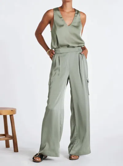 BISHOP + YOUNG RENEE SATIN CAMISOLE IN OLIVE
