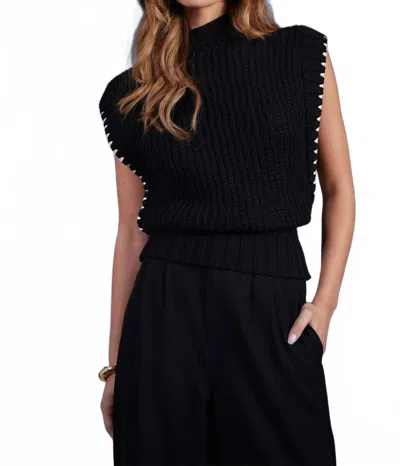 Bishop + Young Richie Whipstitch Sweater In Black