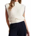 Bishop + Young Richie Whipstitch Sweater In Ivory In White