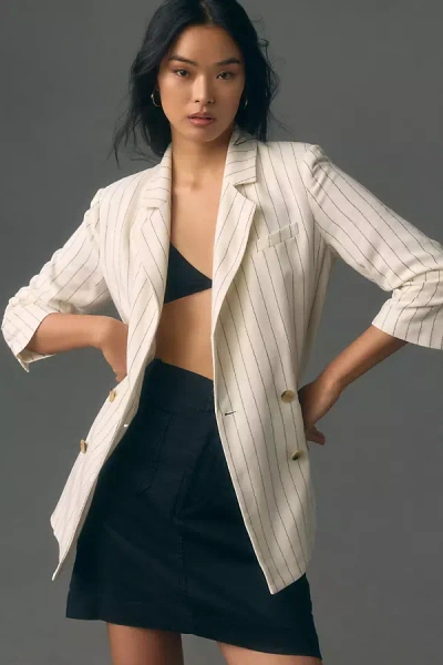 Bishop + Young Riviera Cinched-sleeve Blazer Jacket In White