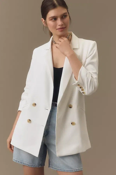 Bishop + Young Riviera Cinched-sleeve Blazer Jacket In White