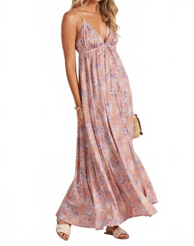 Bishop + Young Sabrina Maxi Dress In Mosaic Print In Multi