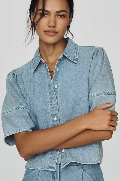 Bishop + Young Saint Tropez Denim Top In Blue